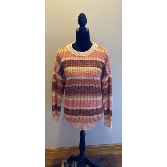 So Womens Striped Sweater Extra Soft Loose Knit Size Small Measures like Large - Picture 5 of 12